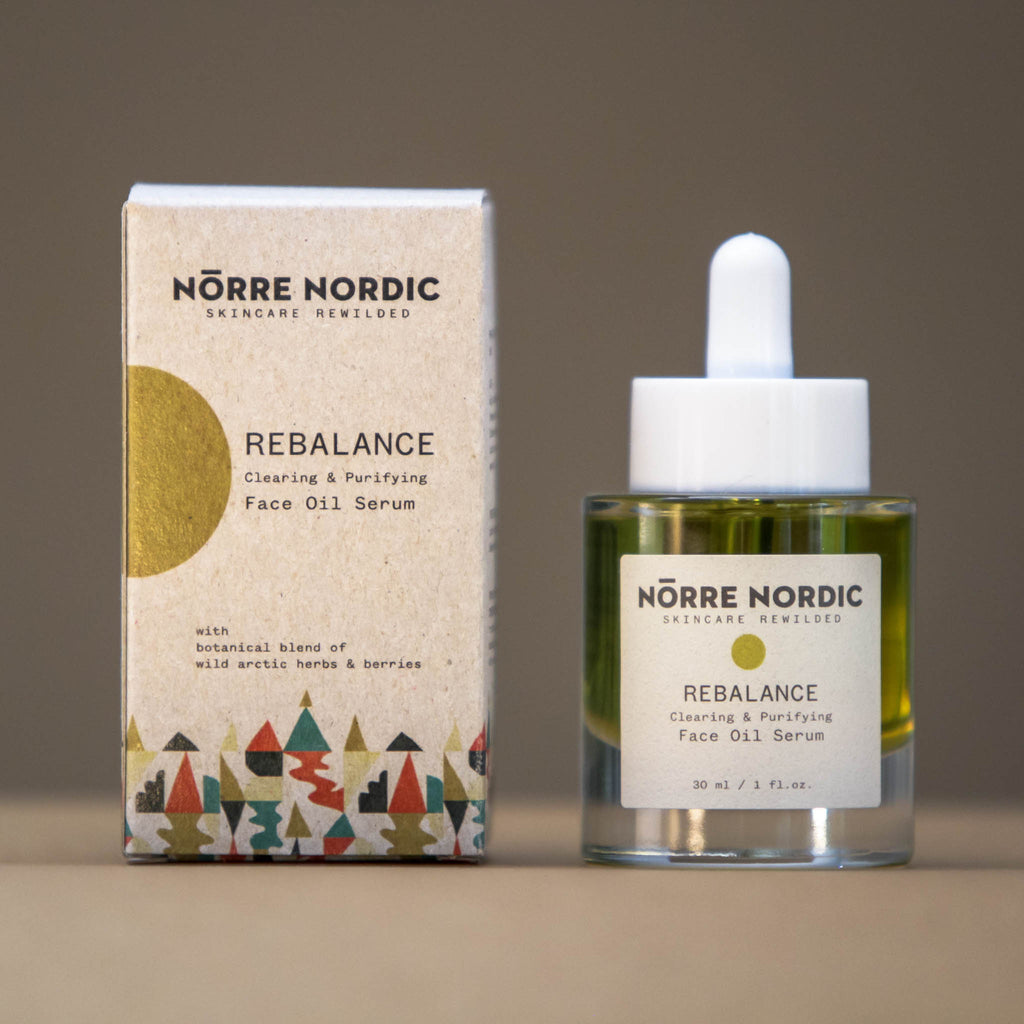 Nörre Nordic REBALANCE Clearing & Purifying Face Oil Serum bottle and box