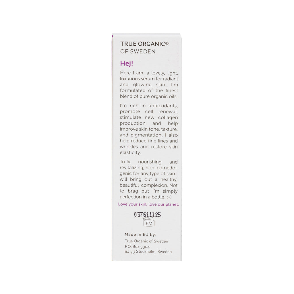Face It Organic Serum True Organic of Sweden product range