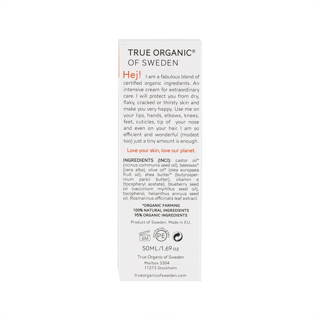 True Organic of Sweden Multi-Balm for lips cuticles and dry patches